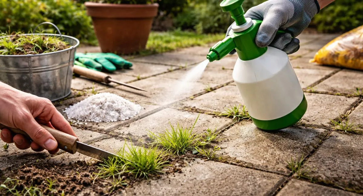 Patio Weed Removal: How to Permanently Stop Grass Between Patio Stones