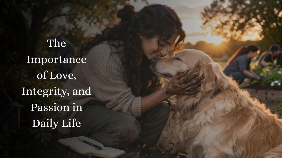The Importance of Love, Integrity, and Passion in Daily Life